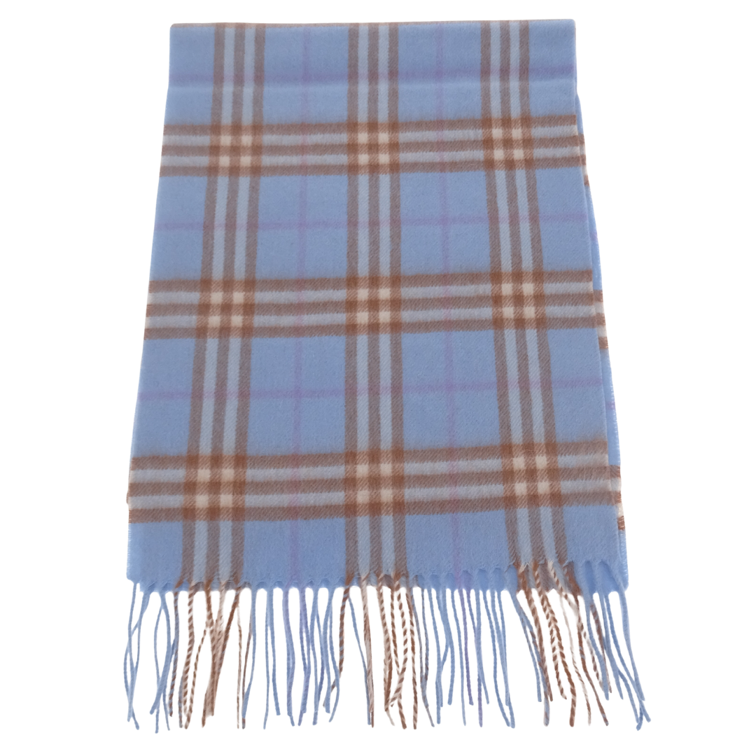 Burberry Scarf Baby Blue 100% Cashmere