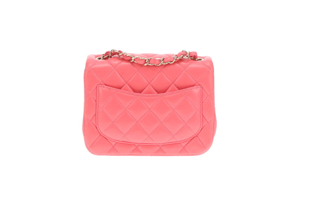 Chanel  Classic Mini Square Flap Pink Lambskin GHW 2020