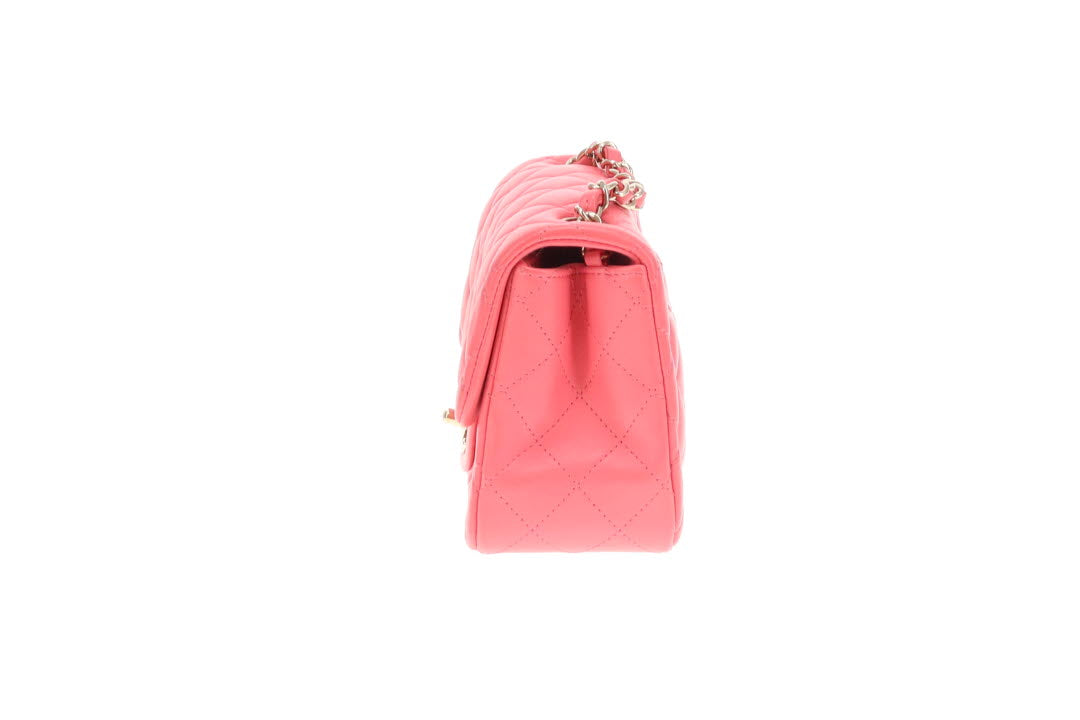 Chanel  Classic Mini Square Flap Pink Lambskin GHW 2020