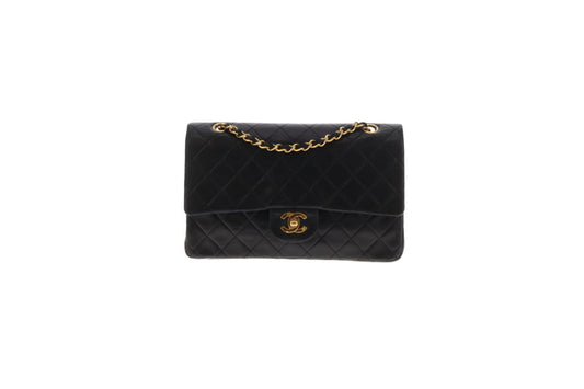 Chanel Classic Double Flap Vintage Black Lambskin 1989/91 GH