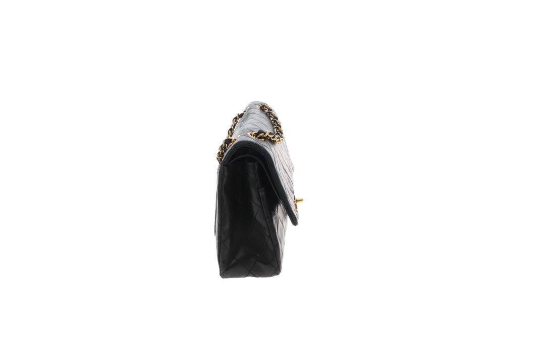 Chanel Classic Double Flap Vintage Black Lambskin 1989/91 GH