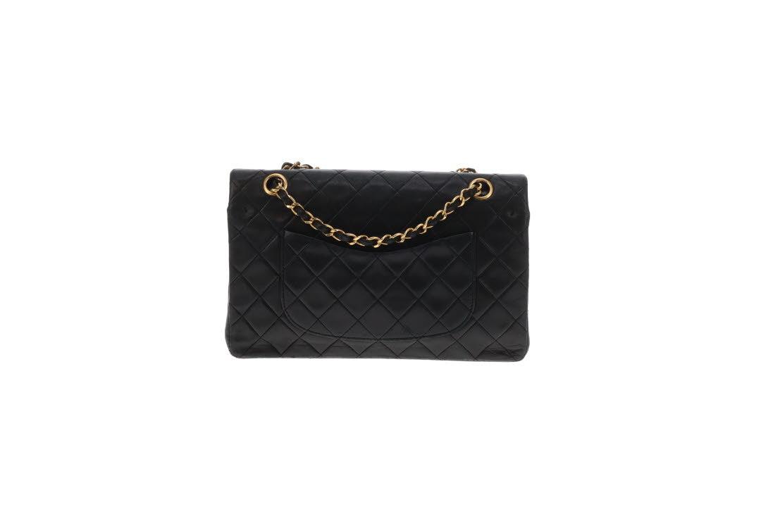 Chanel Classic Double Flap Vintage Black Lambskin 1989/91 GH