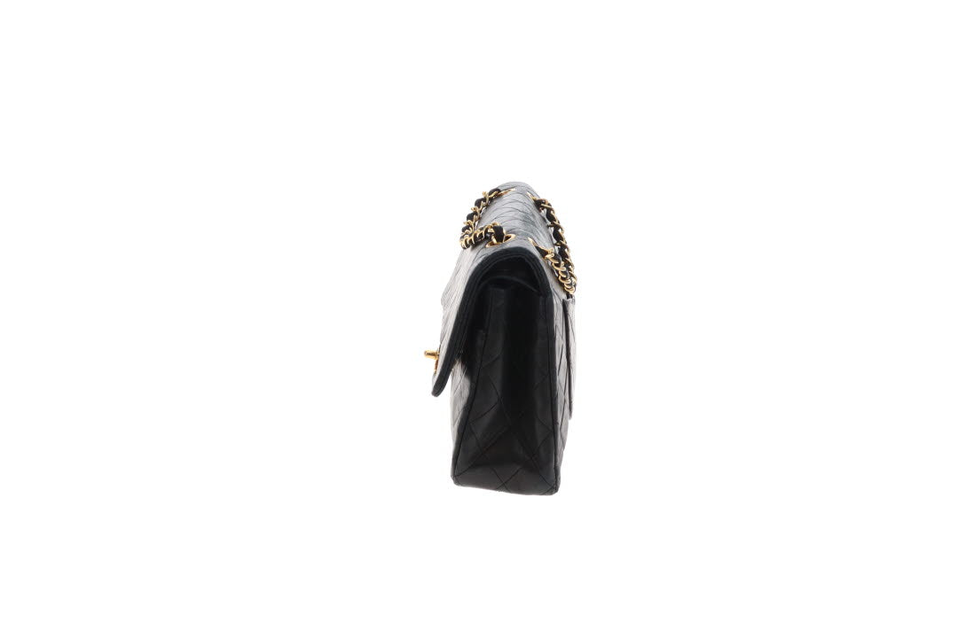 Chanel Classic Double Flap Vintage Black Lambskin 1989/91 GH