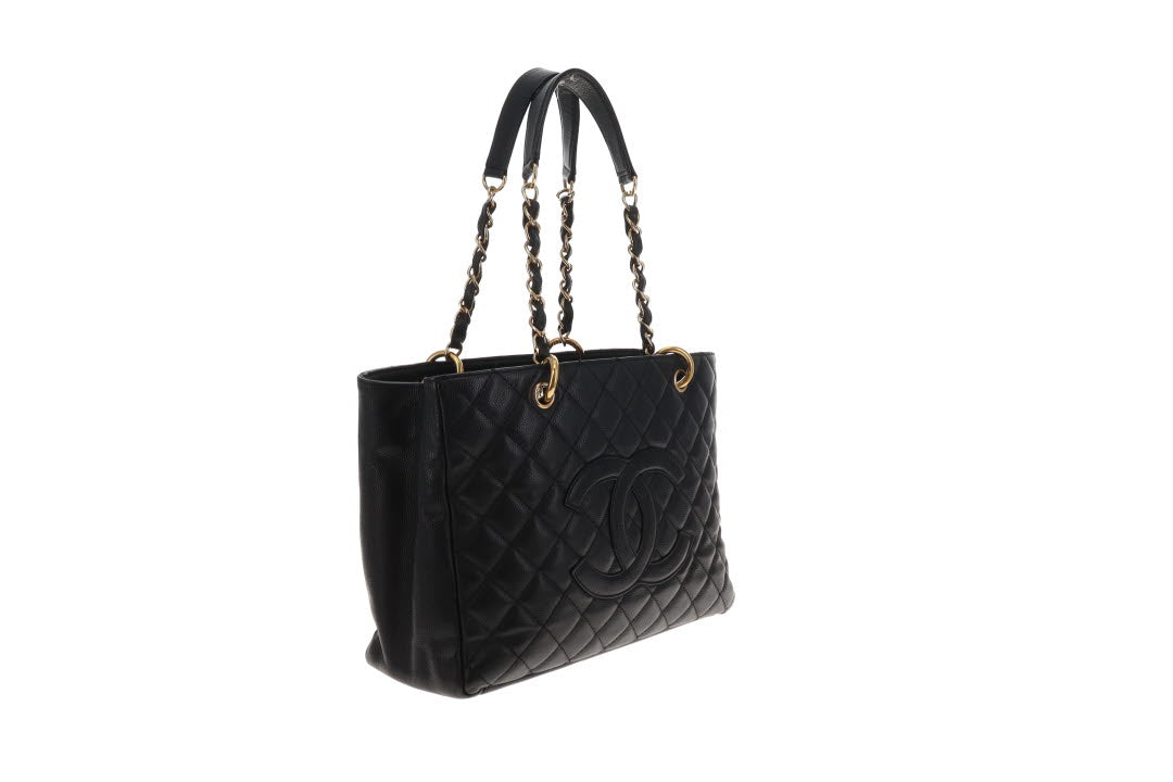 Chanel GST Grand Shopping Tote Black Caviar Leather 2008