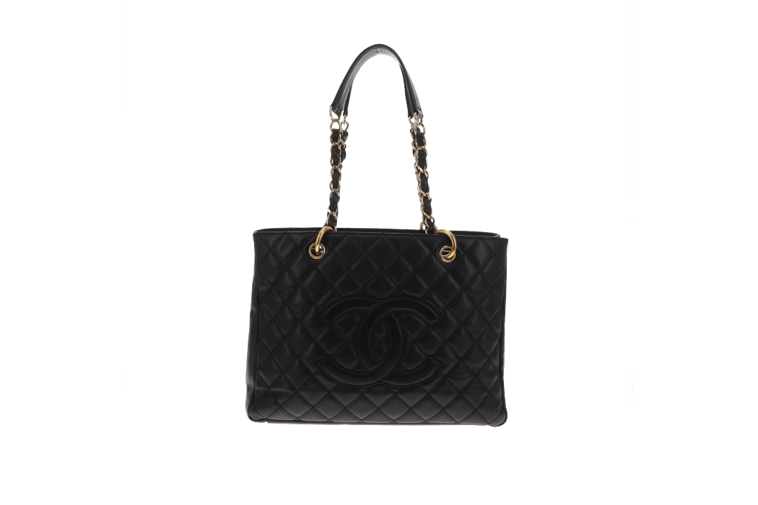 Chanel GST Grand Shopping Tote Black Caviar Leather 2008