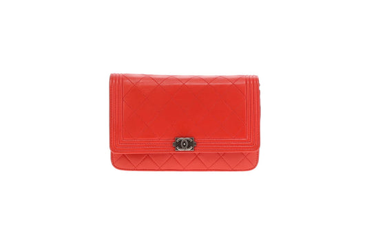 Chanel Wallet on Chain Boy Red 2014/15