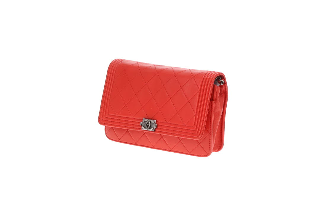 Chanel Wallet on Chain Boy Red 2014/15