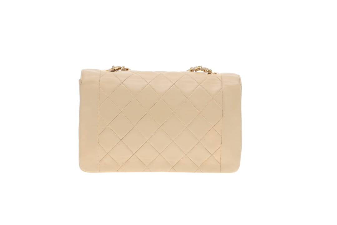 Chanel Diana Medium Beige Lambskin GHW 91/94