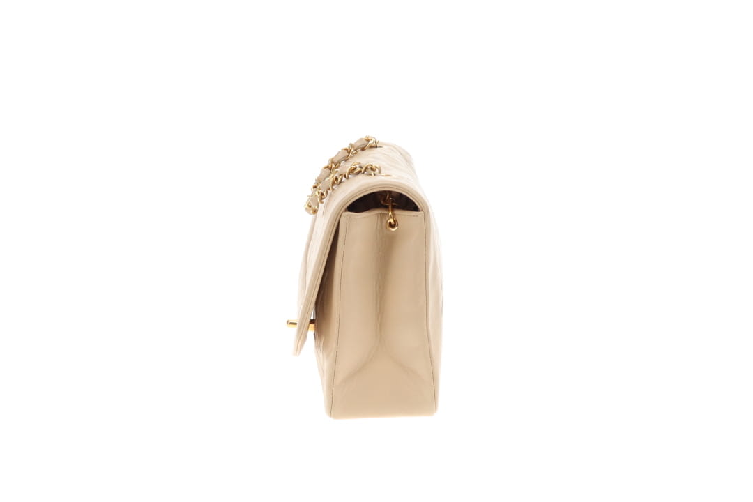 Chanel Diana Medium Beige Lambskin GHW 91/94