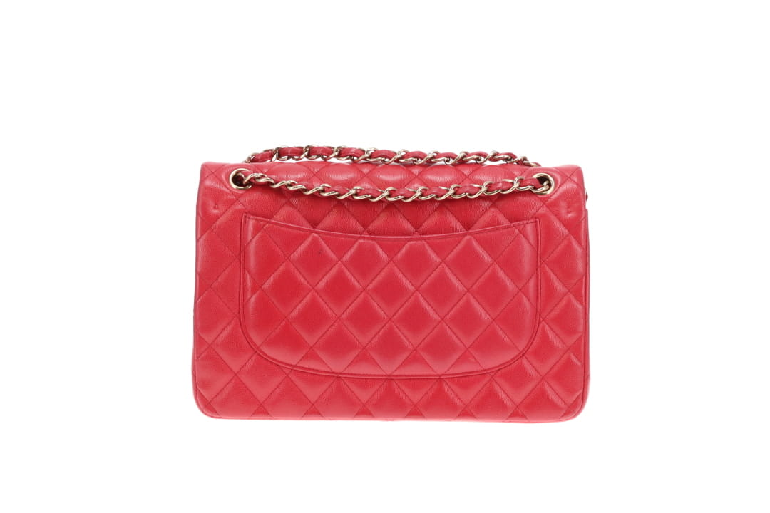 Chanel Classic Jumbo Double Flap Raspberry Caviar GHW 2019
