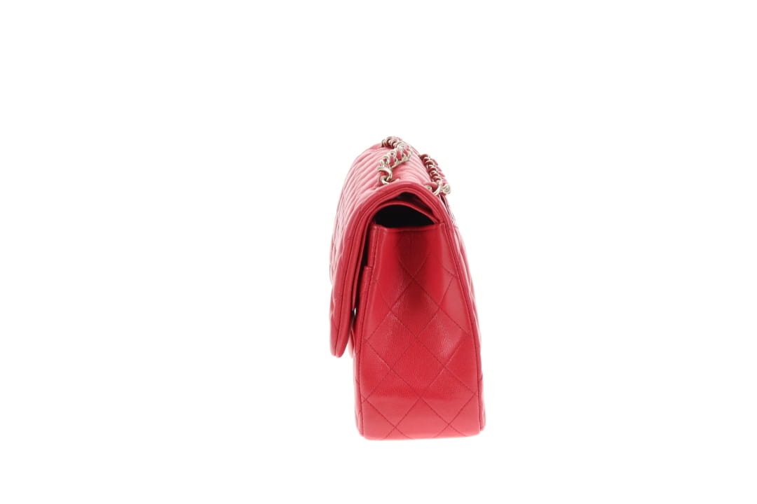 Chanel Classic Jumbo Double Flap Raspberry Caviar GHW 2019