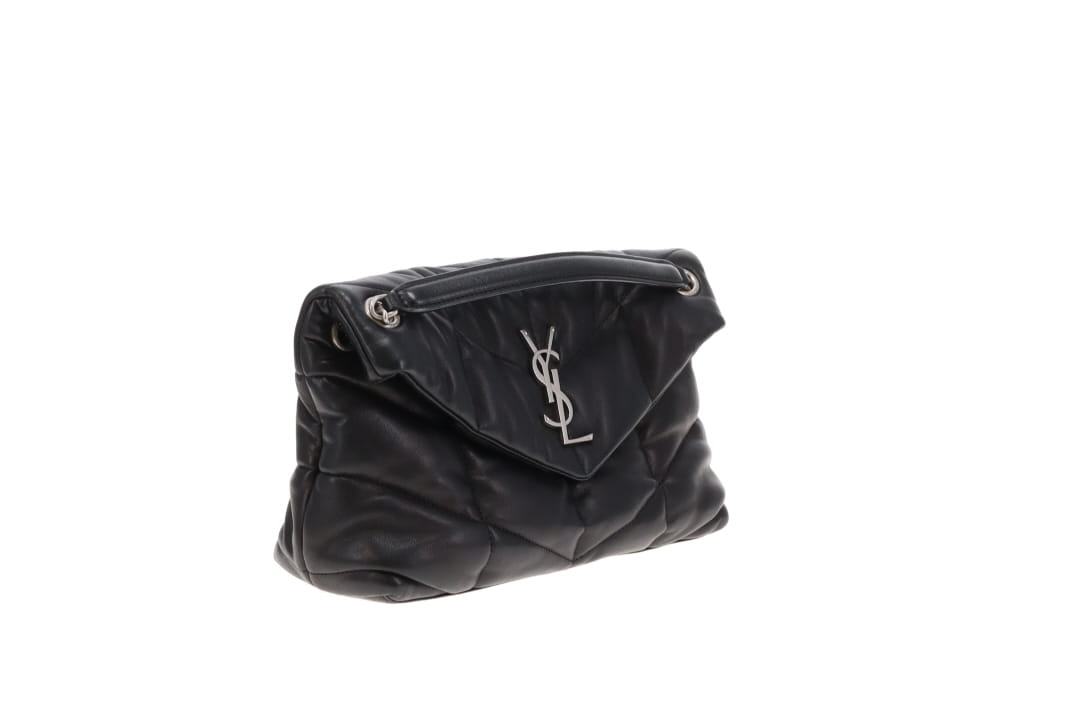 Saint Laurent Puffer Small Black Lambskin Silver HW 2021
