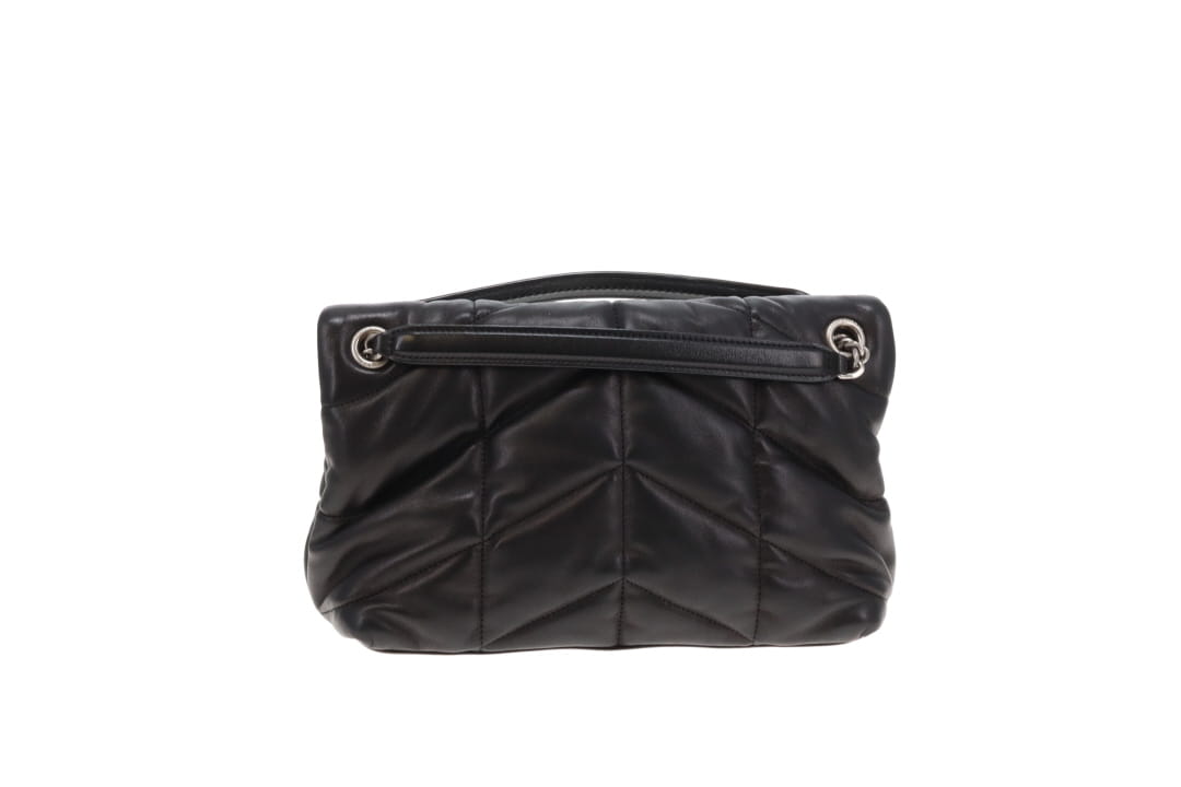 Saint Laurent Puffer Small Black Lambskin Silver HW 2021