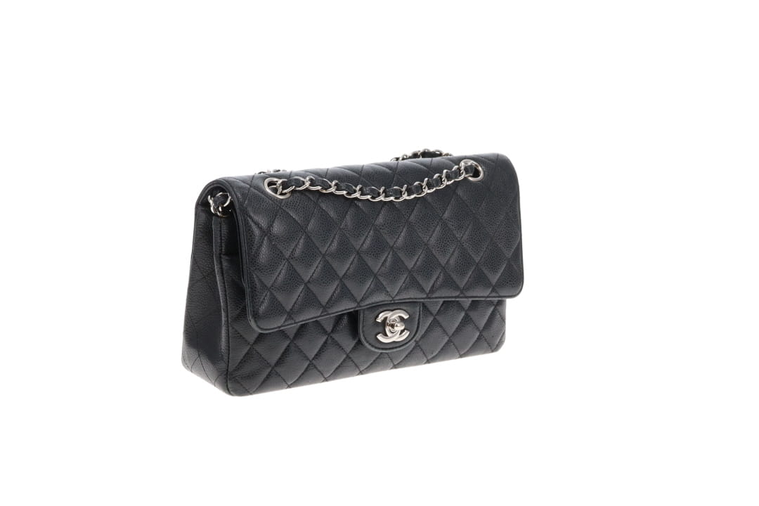 Chanel Classic Double Flap Bag Medium Black Caviar SHW 2018