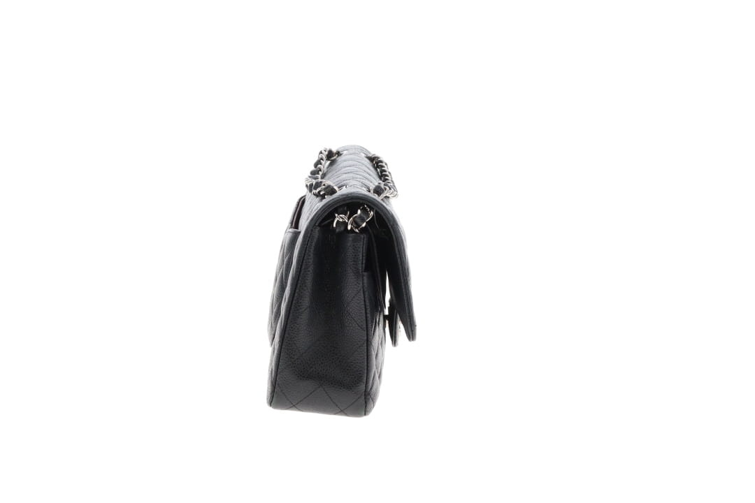 Chanel Classic Double Flap Bag Medium Black Caviar SHW 2018