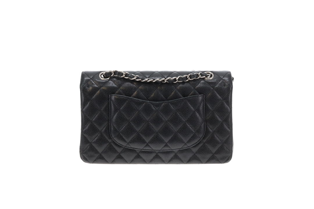 Chanel Classic Double Flap Bag Medium Black Caviar SHW 2018
