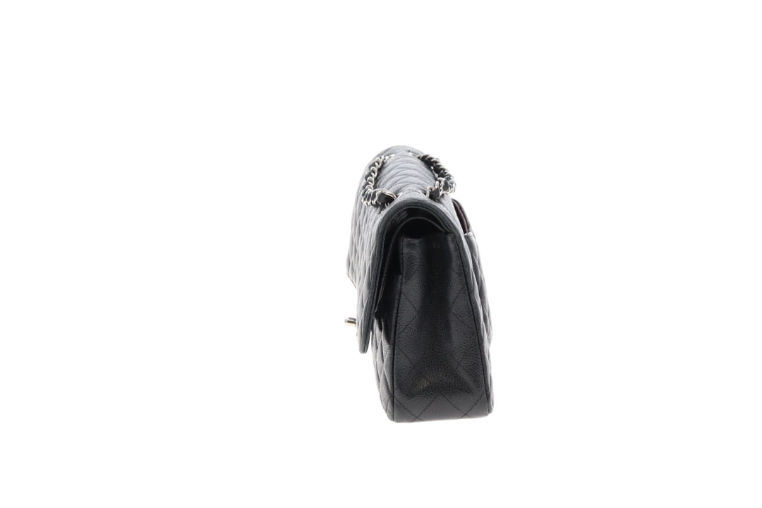 Chanel Classic Double Flap Bag Medium Black Caviar SHW 2018