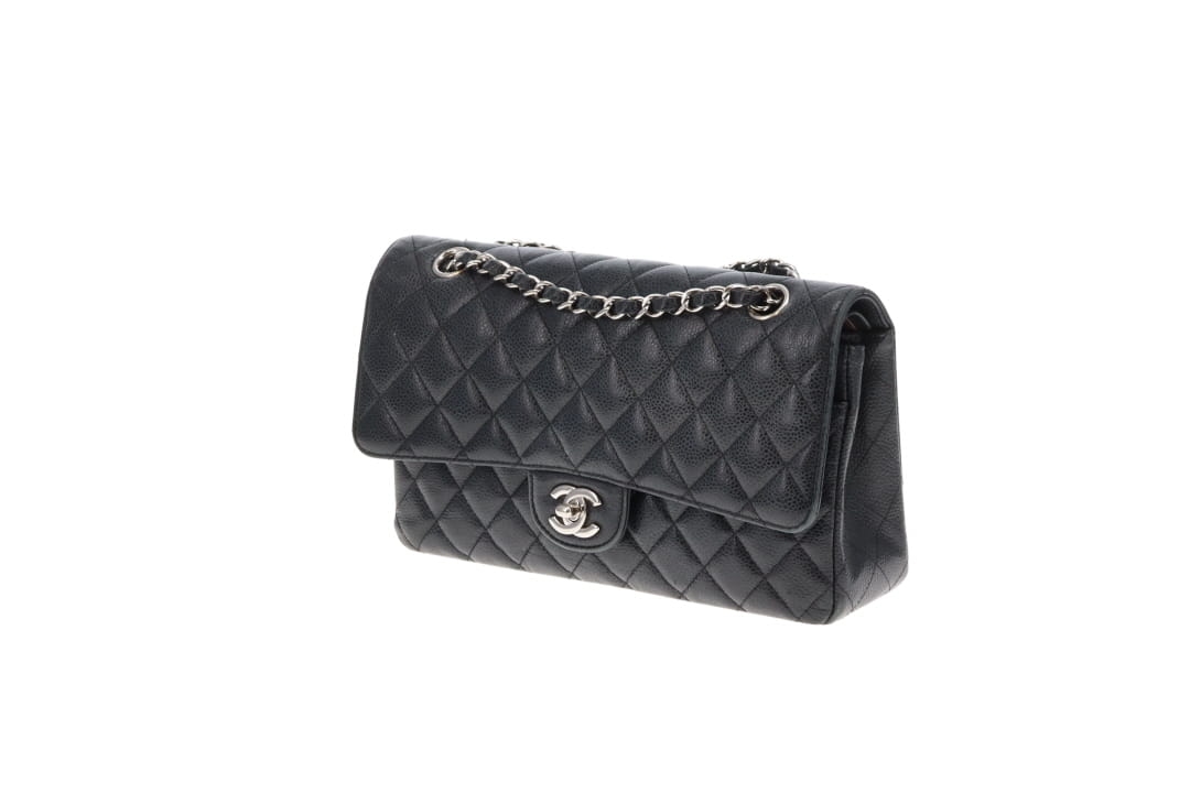 Chanel Classic Double Flap Bag Medium Black Caviar SHW 2018