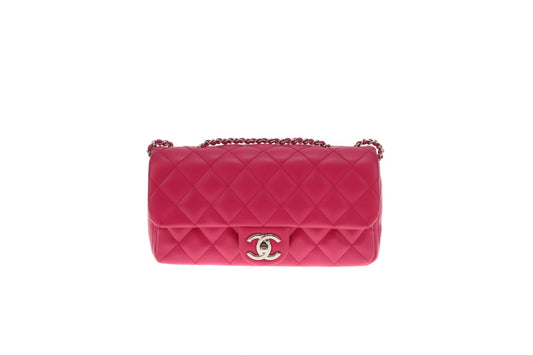 Chanel Coco Rain East West Single Flap Pink SHW 2016