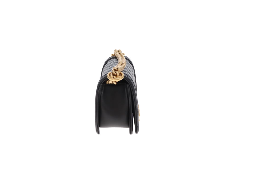 Chanel Boy Bag Small Black Lambskin GHW (NFID)