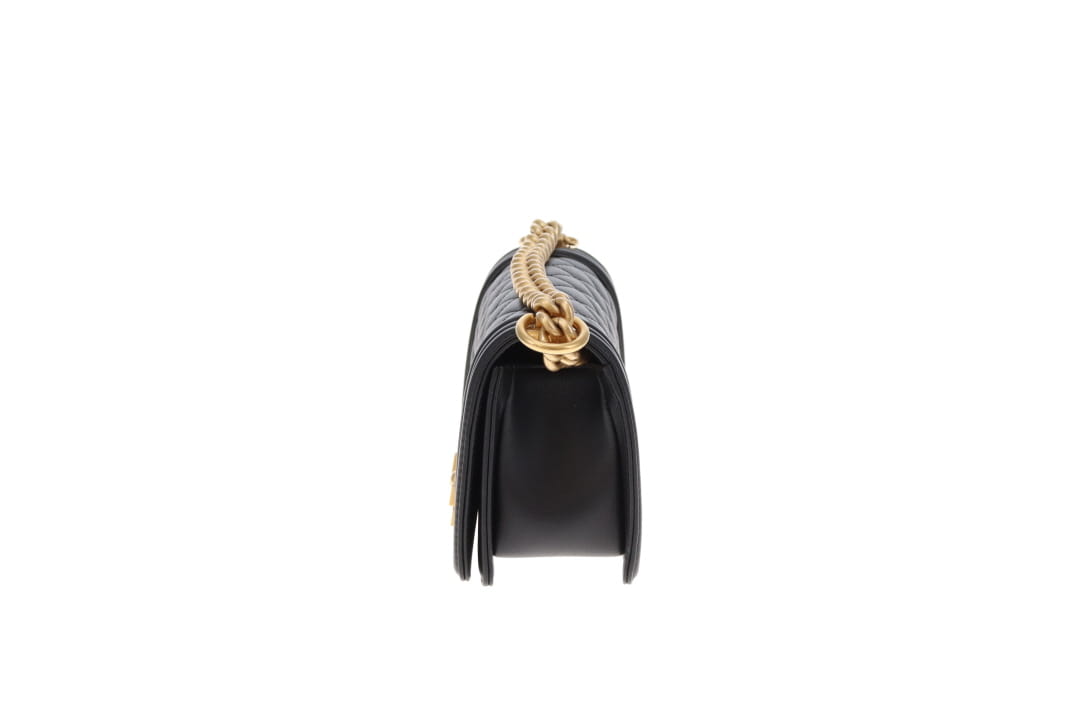 Chanel Boy Bag Small Black Lambskin GHW (NFID)