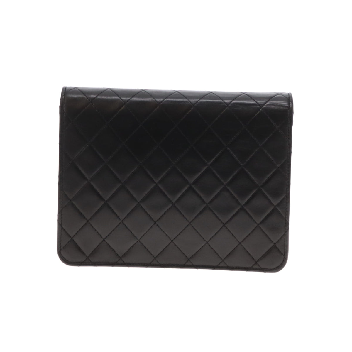 Chanel Single Flap Classic Push Lock Vintage Black Lambskin GHW