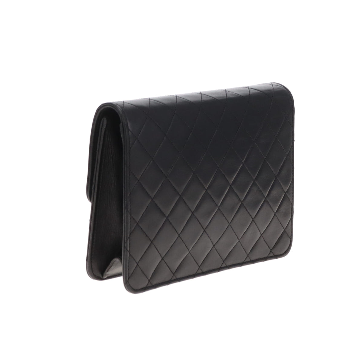 Chanel Single Flap Classic Push Lock Vintage Black Lambskin GHW