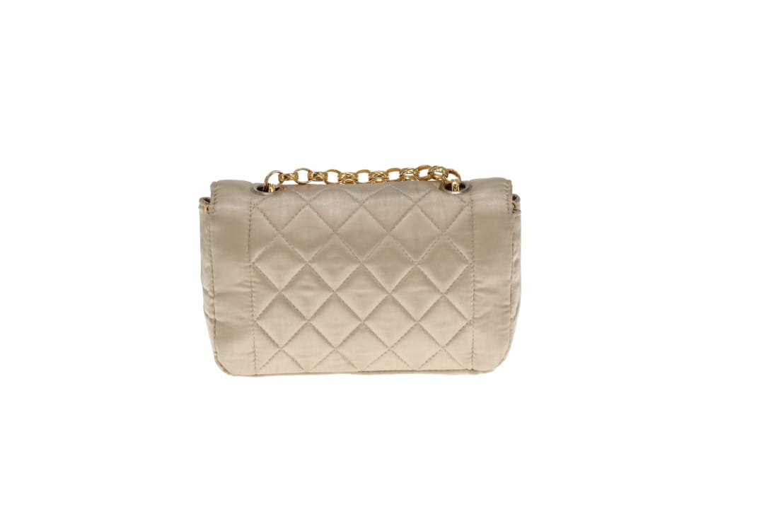 Chanel Diana Mini Gold Satin GHW 89/91