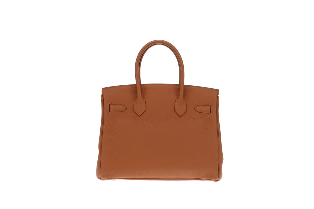 Hermes Birkin 30 Officier Gold Togo leather & Jaune Ambre Swift PHW 2018
