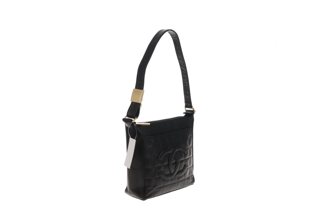 Chanel CC Chocolate Bar Lambskin Shoulder Bag 2000/02