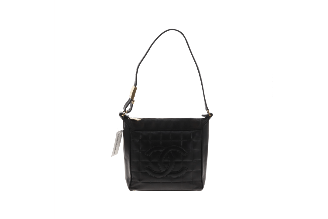 Chanel CC Chocolate Bar Lambskin Shoulder Bag 2000/02
