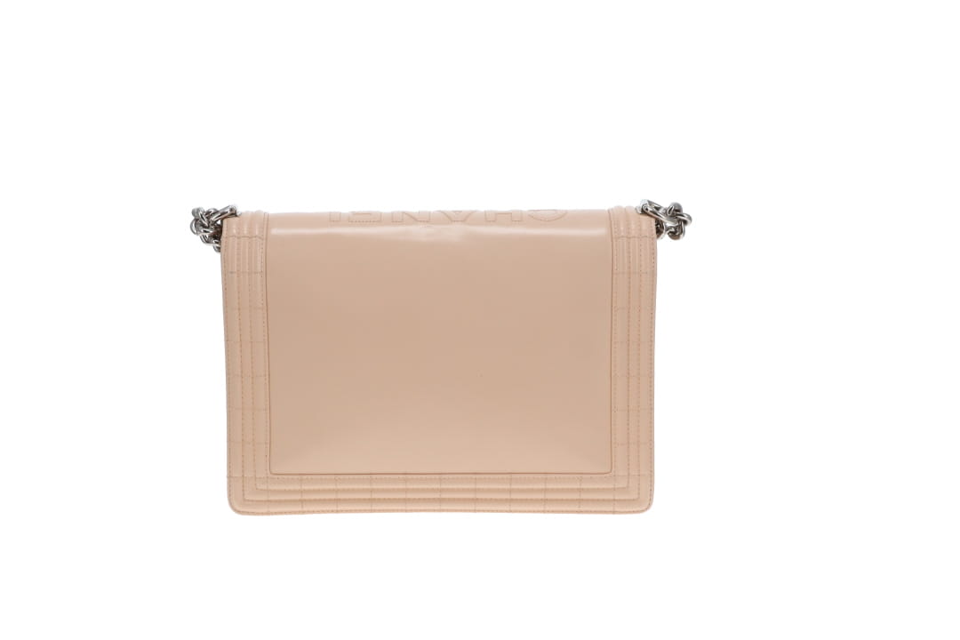 Chanel Boy Bag Large Beige Smooth Leather SHW 2012