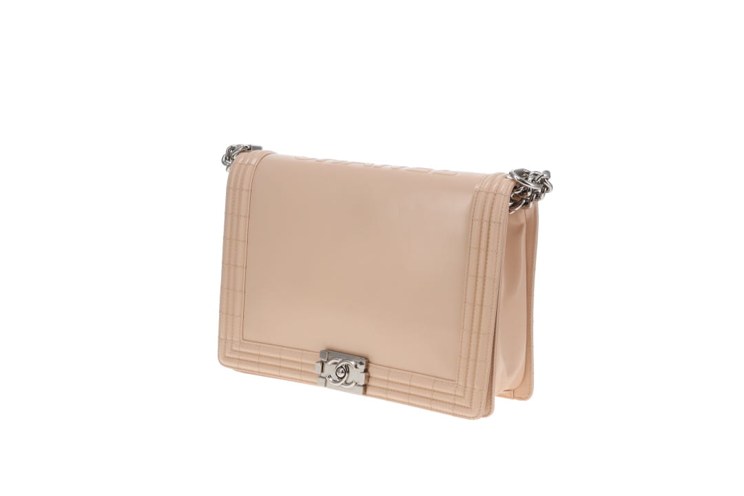 Chanel Boy Bag Large Beige Smooth Leather SHW 2012