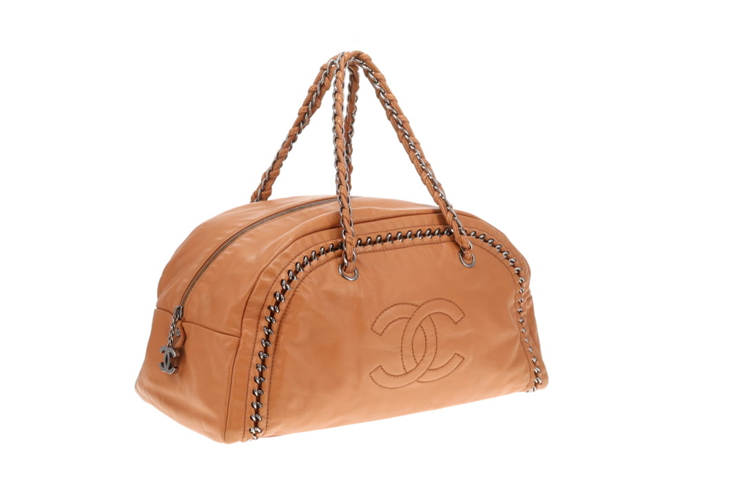 Chanel Luxe Ligne Bowling Bag Tan SHW 2005/06