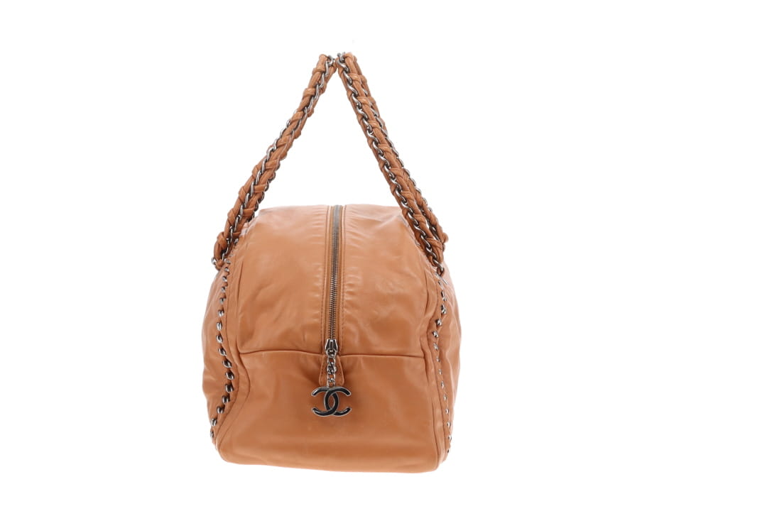 Chanel Luxe Ligne Bowling Bag Tan SHW 2005/06