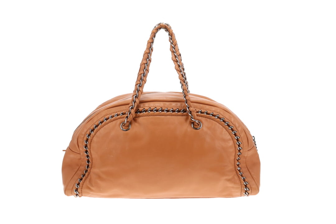Chanel Luxe Ligne Bowling Bag Tan SHW 2005/06