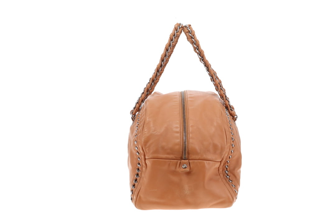 Chanel Luxe Ligne Bowling Bag Tan SHW 2005/06