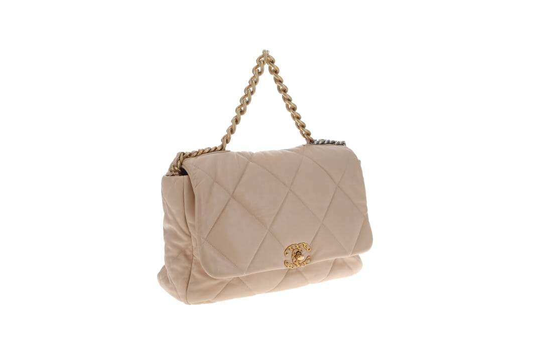 Chanel 19 Bag Maxi Beige Lambskin 2019