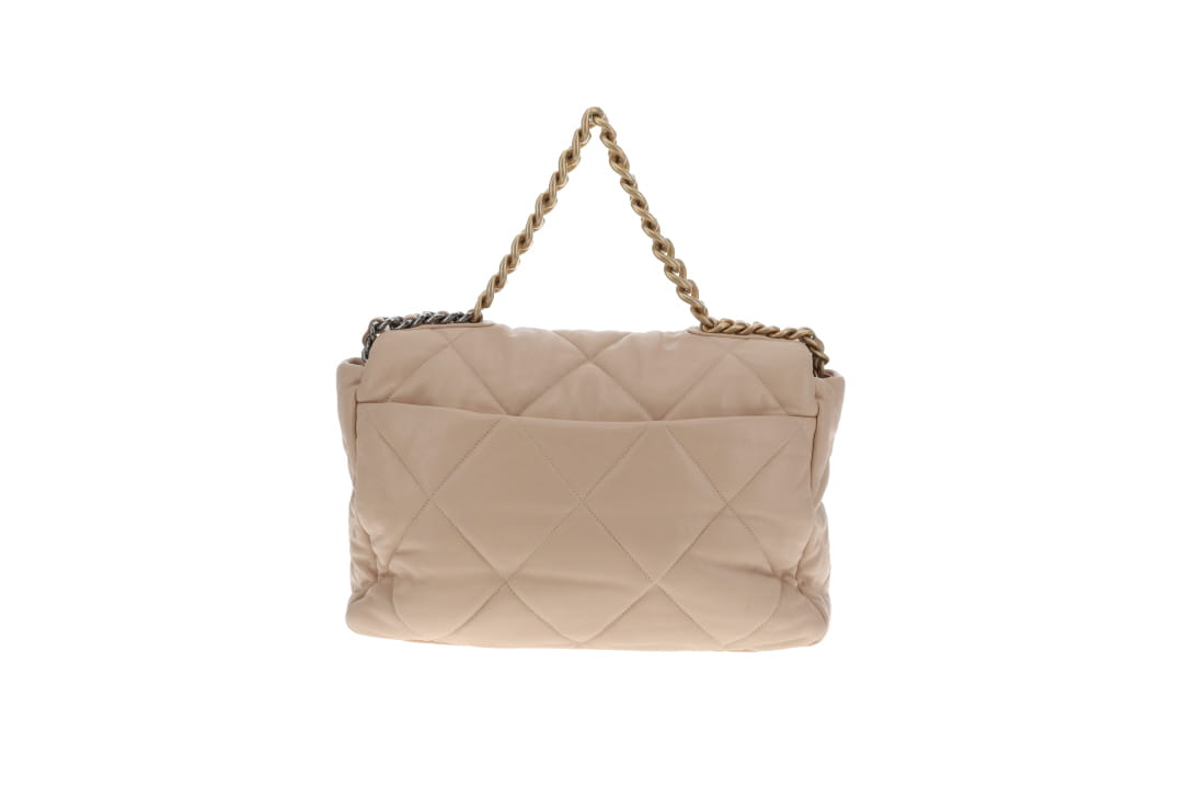 Chanel 19 Bag Maxi Beige Lambskin 2019