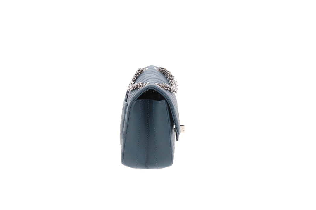Chanel 2.55 Reissue Flap Bag In Aged Calfskin Chevron Blue 2023