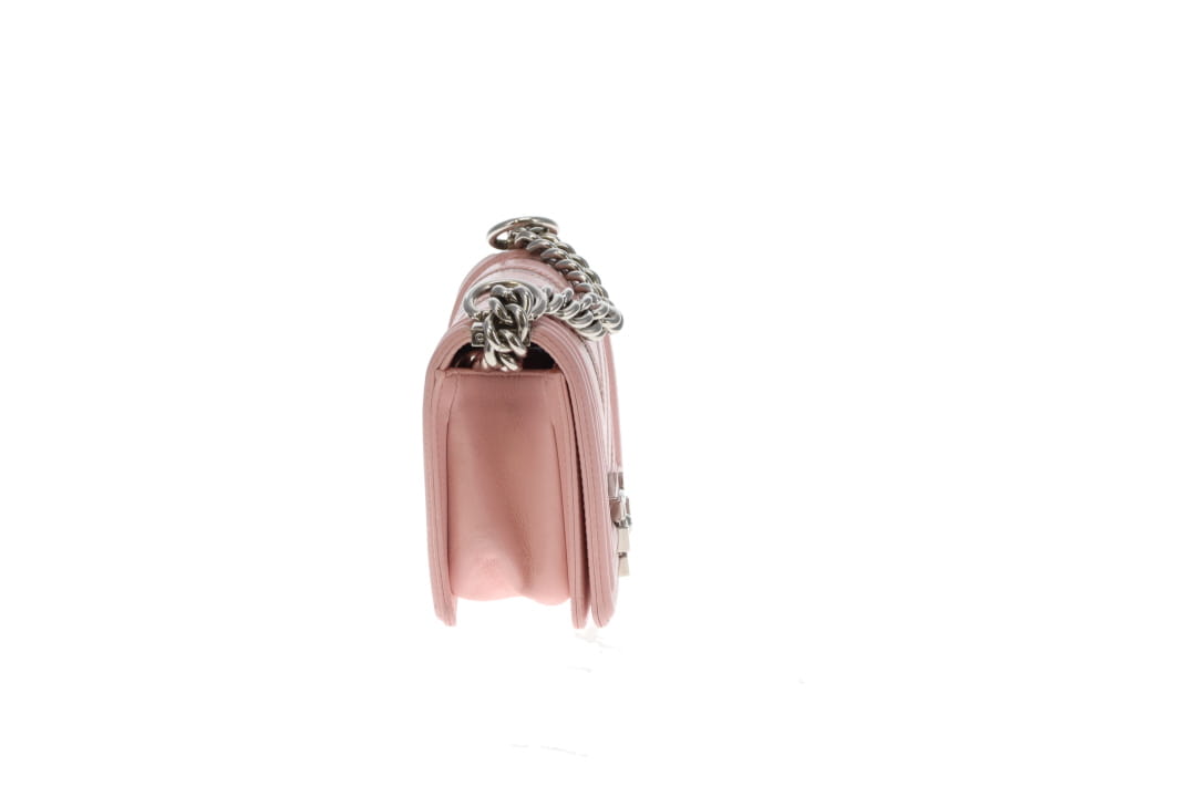 Chanel Boy Bag Pink Small Chevron Pink With Iridescent Mirror 2016/17