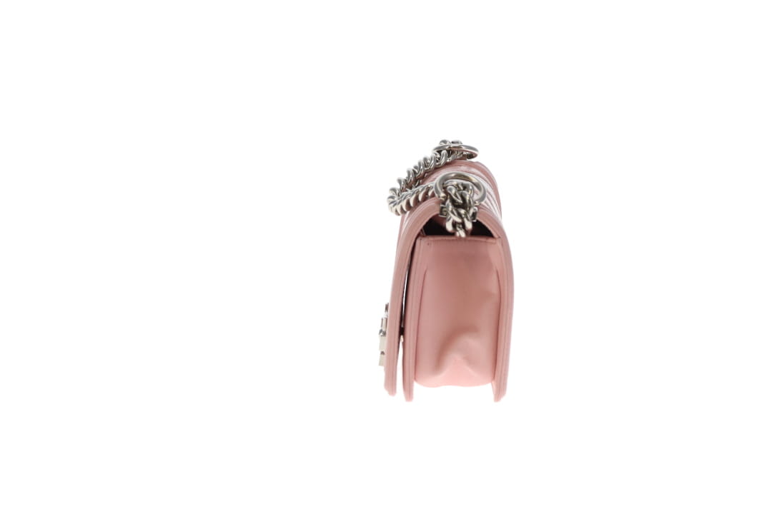 Chanel Boy Bag Pink Small Chevron Pink With Iridescent Mirror 2016/17