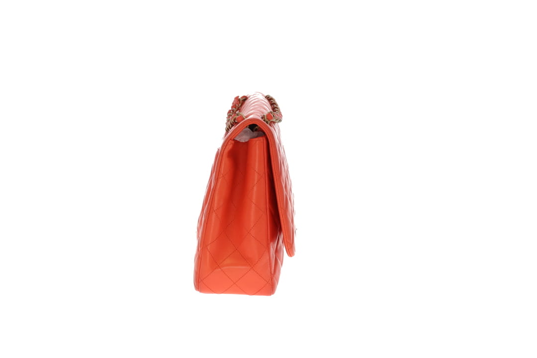 Chanel Classic Maxi Single Flap Coral Brushed GHW 2009/10