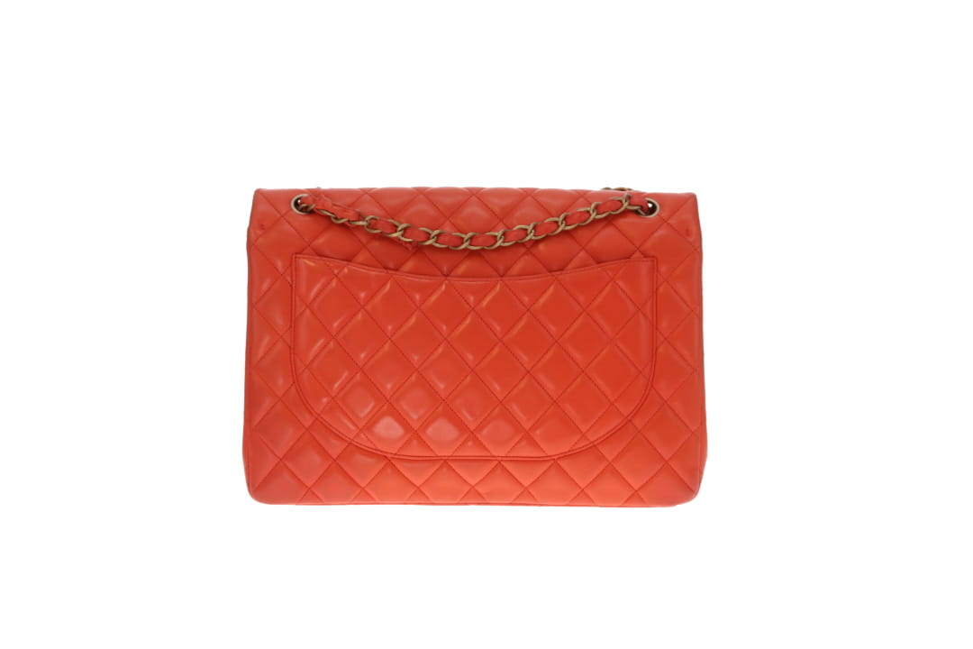 Chanel Classic Maxi Single Flap Coral Brushed GHW 2009/10