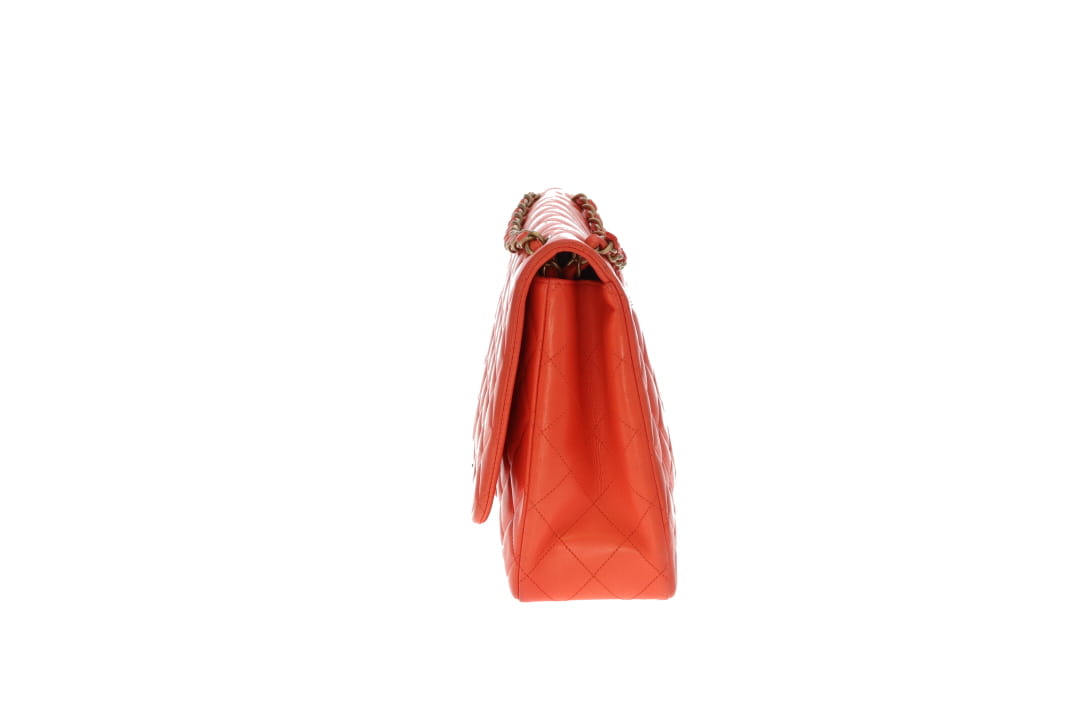 Chanel Classic Maxi Single Flap Coral Brushed GHW 2009/10