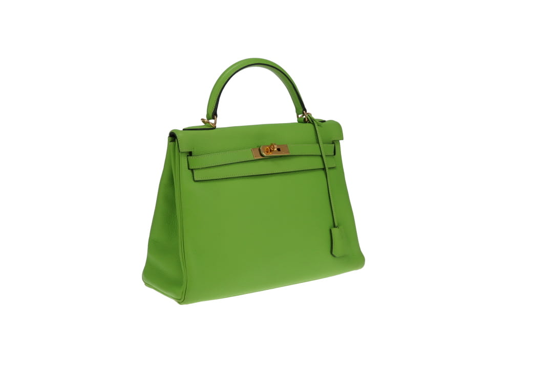 Hermes Kelly 32 Apple Green Togo 2002 Gold Hardware