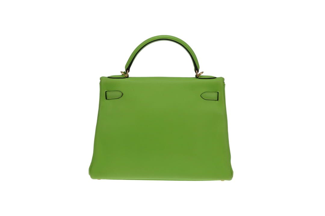 Hermes Kelly 32 Apple Green Togo 2002 Gold Hardware