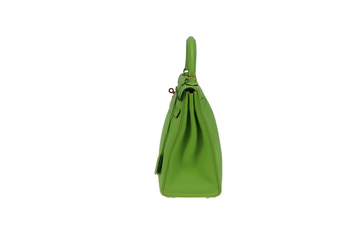 Hermes Kelly 32 Apple Green Togo 2002 Gold Hardware
