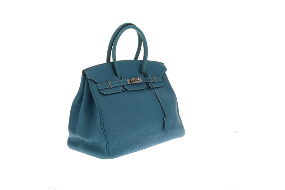 Hermes Birkin 35 Bleu Jean Togo With Palladium HW 2003