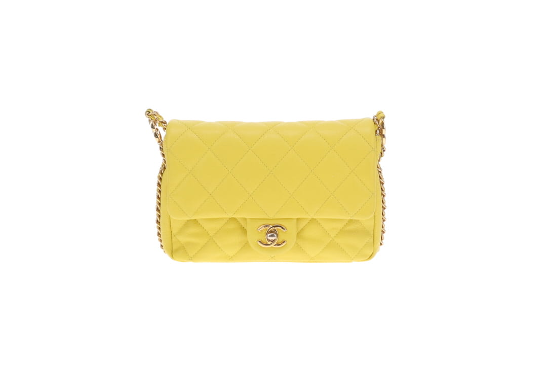 Chanel CC Coco You Flap Bag Yellow GHW (NFID)